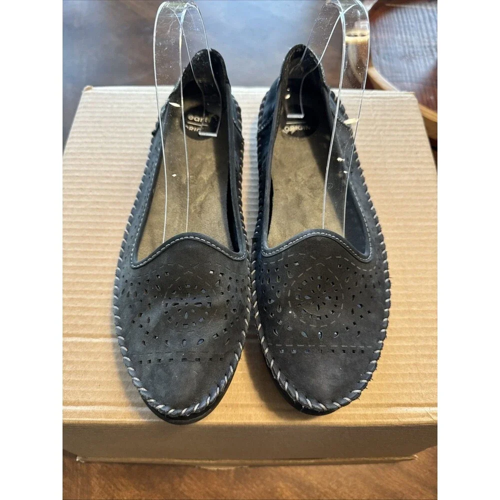 Earth Origins Lark Lindsey Womens 9.5W Suede Supportive Insole Cushion Loafers